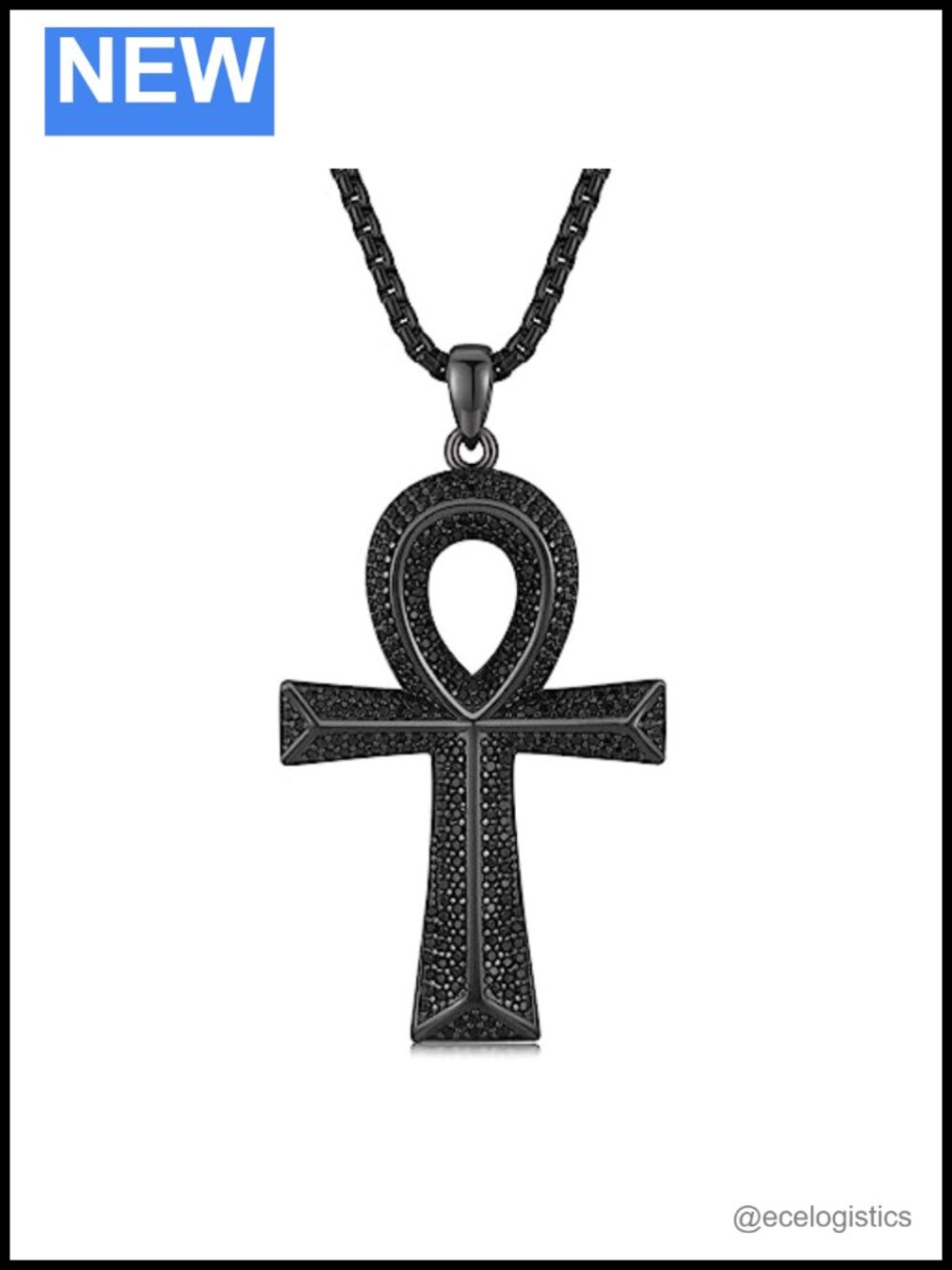 925 Sterling Silver Ankh Cross Necklace Egyptian Symbol Pendant